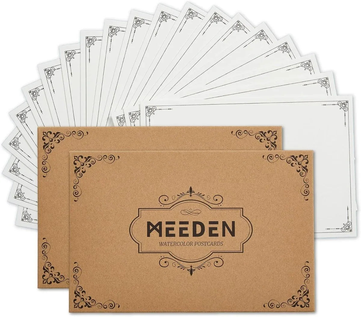 Cartes postales vierges en papier aquarelle : 10,2 x 15,2 cm - 63,5 kg/300 g/m² - 20 feuilles de papier 100 % coton - © 2026 Le Grimoire Ancien