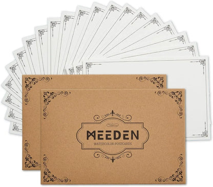 Cartes postales vierges en papier aquarelle : 10,2 x 15,2 cm - 63,5 kg/300 g/m² - 20 feuilles de papier 100 % coton - © 2026 Le Grimoire Ancien