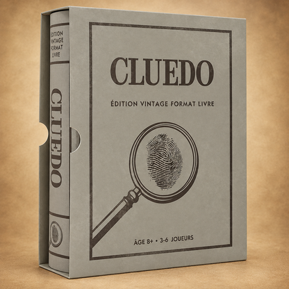 Cluedo vintage sur fond beige parchemin