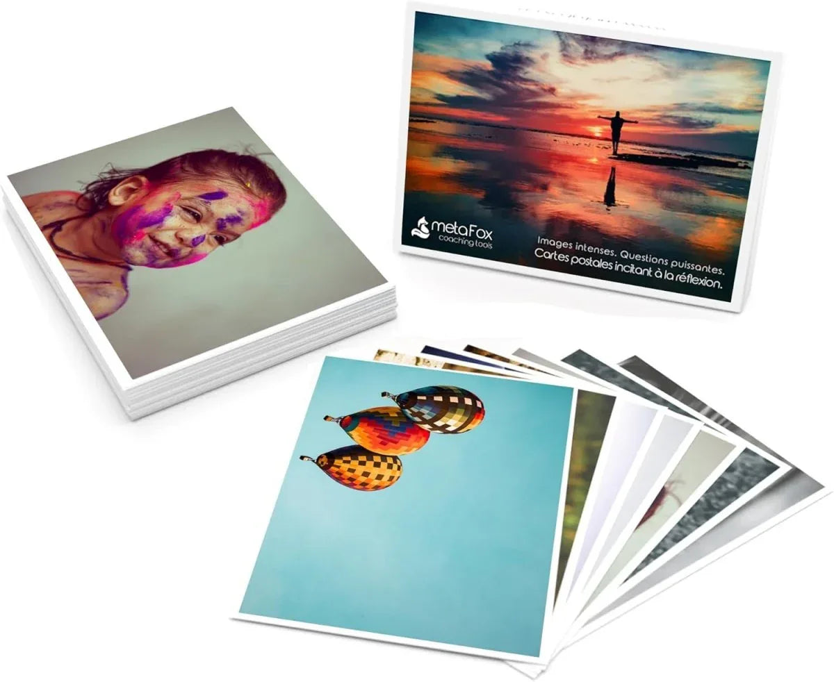 Coffret original de 52 cartes postales de motivation + un jeu de 52 cartes postales pour le coaching et la thérapie - © 2026 Le Grimoire Ancien