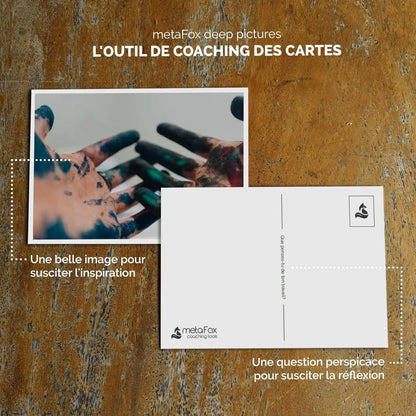 Coffret original de 52 cartes postales de motivation + un jeu de 52 cartes postales pour le coaching et la thérapie - © 2026 Le Grimoire Ancien