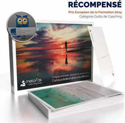 Coffret original de 52 cartes postales de motivation + un jeu de 52 cartes postales pour le coaching et la thérapie - © 2026 Le Grimoire Ancien