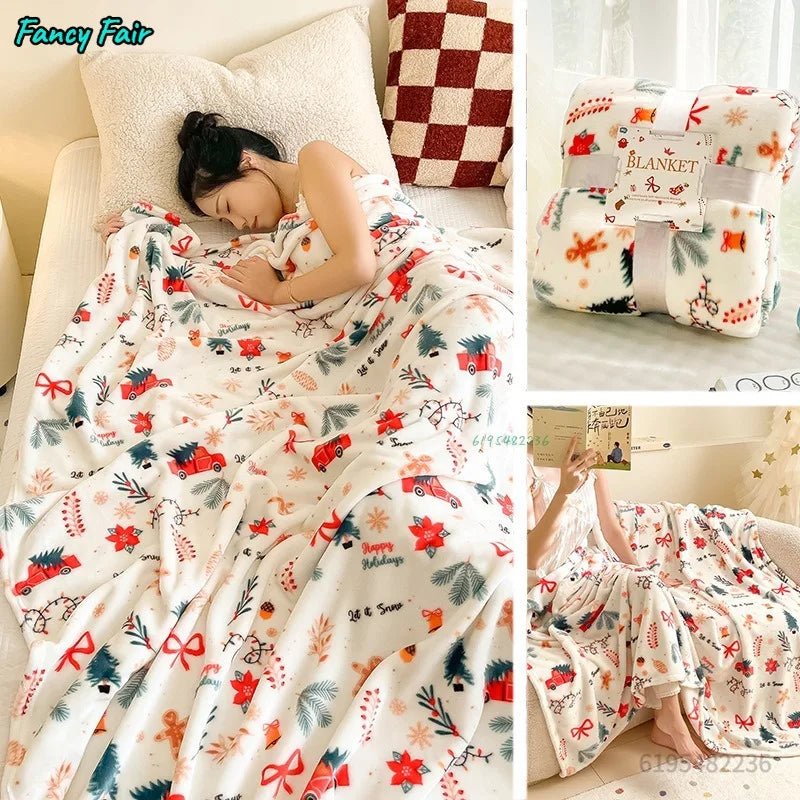 Couverture de noël en flanelle épaisse - Le Grimoire Ancien