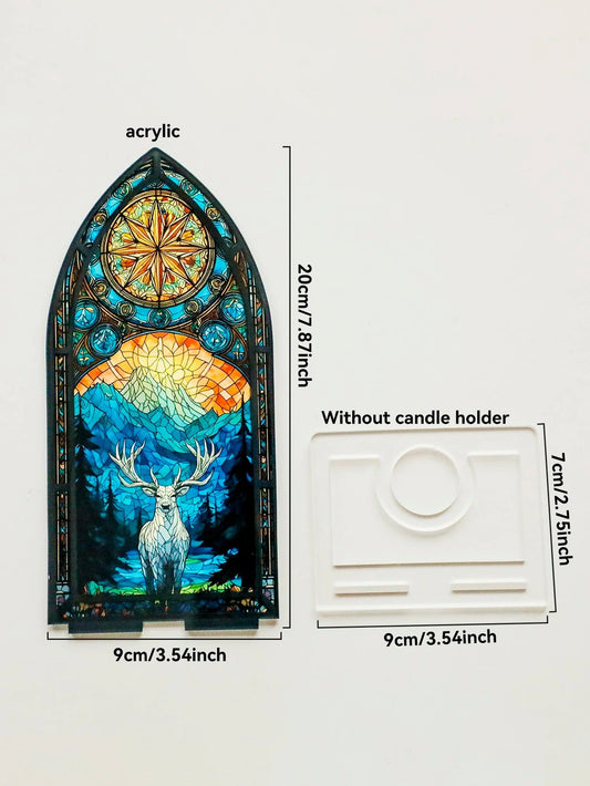 Décor de bureau en arc acrylique gothique - Le Grimoire Ancien