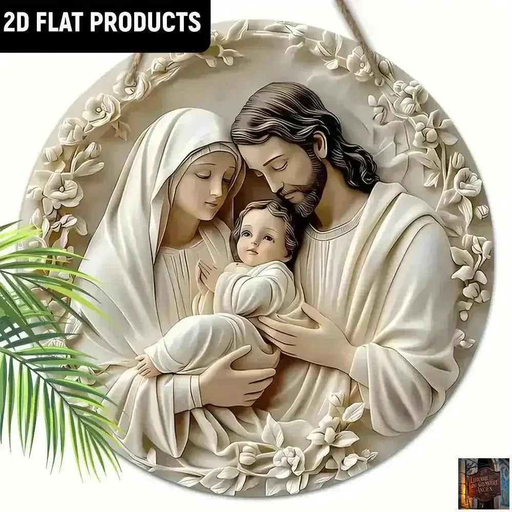 Décoration 2D en bois rond - à suspendre - 20 cm - © 2026 Le Grimoire Ancien