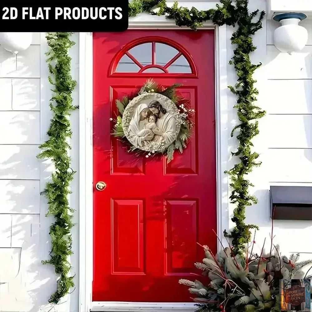 Décoration 2D en bois rond - à suspendre - 20 cm - © 2026 Le Grimoire Ancien