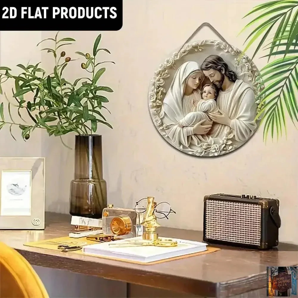 Décoration 2D en bois rond - à suspendre - 20 cm - © 2026 Le Grimoire Ancien