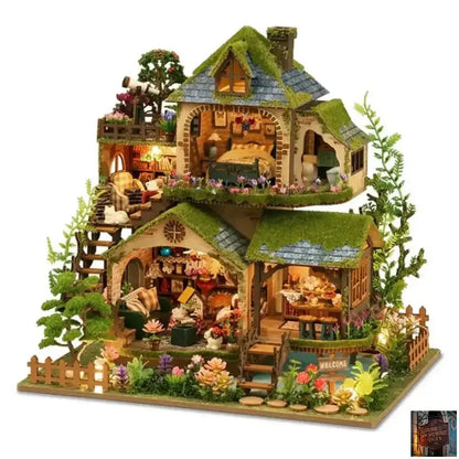 Ensemble d'aventure forestière en bois DIY – Mini modèle de maison - © 2026 Le Grimoire Ancien