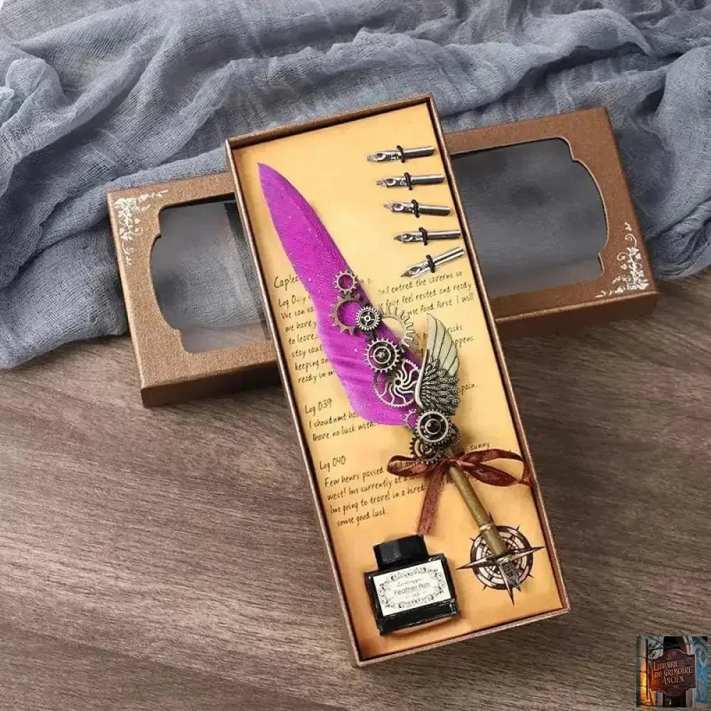 Ensemble de stylos avec plume (encre fournie) - © 2026 Le Grimoire Ancien
