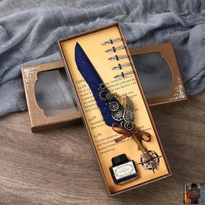 Ensemble de stylos avec plume (encre fournie) - © 2026 Le Grimoire Ancien