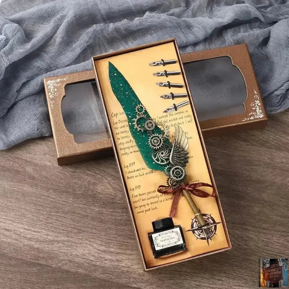 Ensemble de stylos avec plume (encre fournie) - © 2026 Le Grimoire Ancien