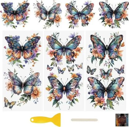 Feuilles autocollantes rétro pour scrapbooking - Autocollants magiques (Lot de 3 feuilles) - © 2026 Le Grimoire Ancien