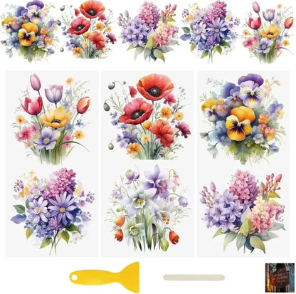 Feuilles autocollantes rétro pour scrapbooking - Autocollants magiques (Lot de 3 feuilles) - © 2026 Le Grimoire Ancien