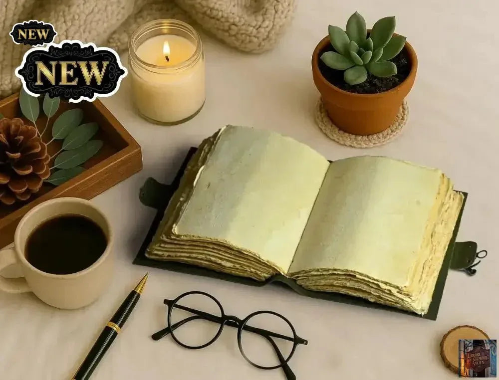 Journal en cuir – Journal antique fait à la main – Journal relié en papier vintage (20,3 cm x 15,2 cm) - © 2026 Le Grimoire Ancien