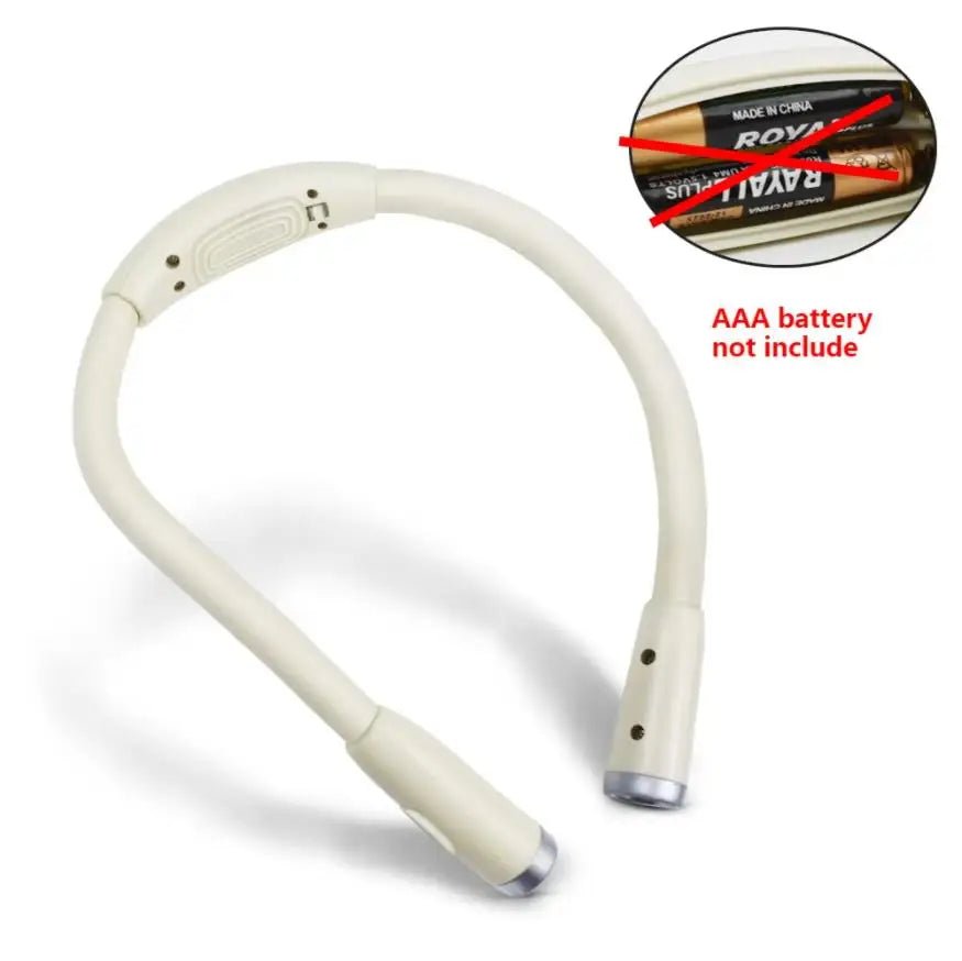 Lampe de lecture LED suspendue au cou, rechargeable par USB/AAA, protection des yeux, lampe de livre pour la lecture nocturne, la course à pied - Le Grimoire Ancien