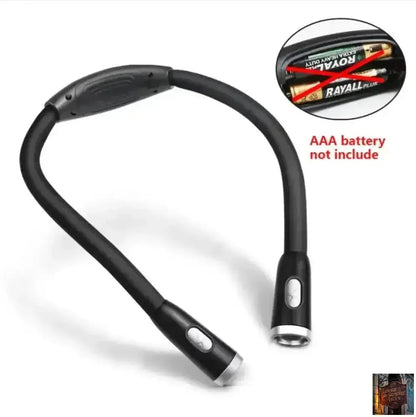 Lampe de lecture LED suspendue au cou, rechargeable par USB/AAA, protection des yeux, lampe de livre pour la lecture nocturne, la course à pied - © 2026 Le Grimoire Ancien