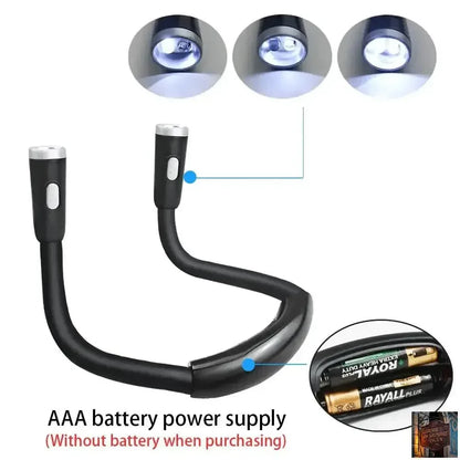 Lampe de lecture LED suspendue au cou, rechargeable par USB/AAA, protection des yeux, lampe de livre pour la lecture nocturne, la course à pied - © 2026 Le Grimoire Ancien