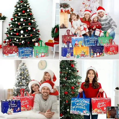 Lot de 8 grands sacs cadeaux de Noël - Format 33 x 24 x 17 cm - © 2026 Le Grimoire Ancien