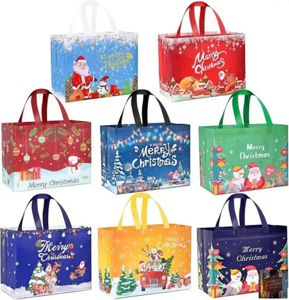 Lot de 8 grands sacs cadeaux de Noël - Format 33 x 24 x 17 cm - © 2026 Le Grimoire Ancien