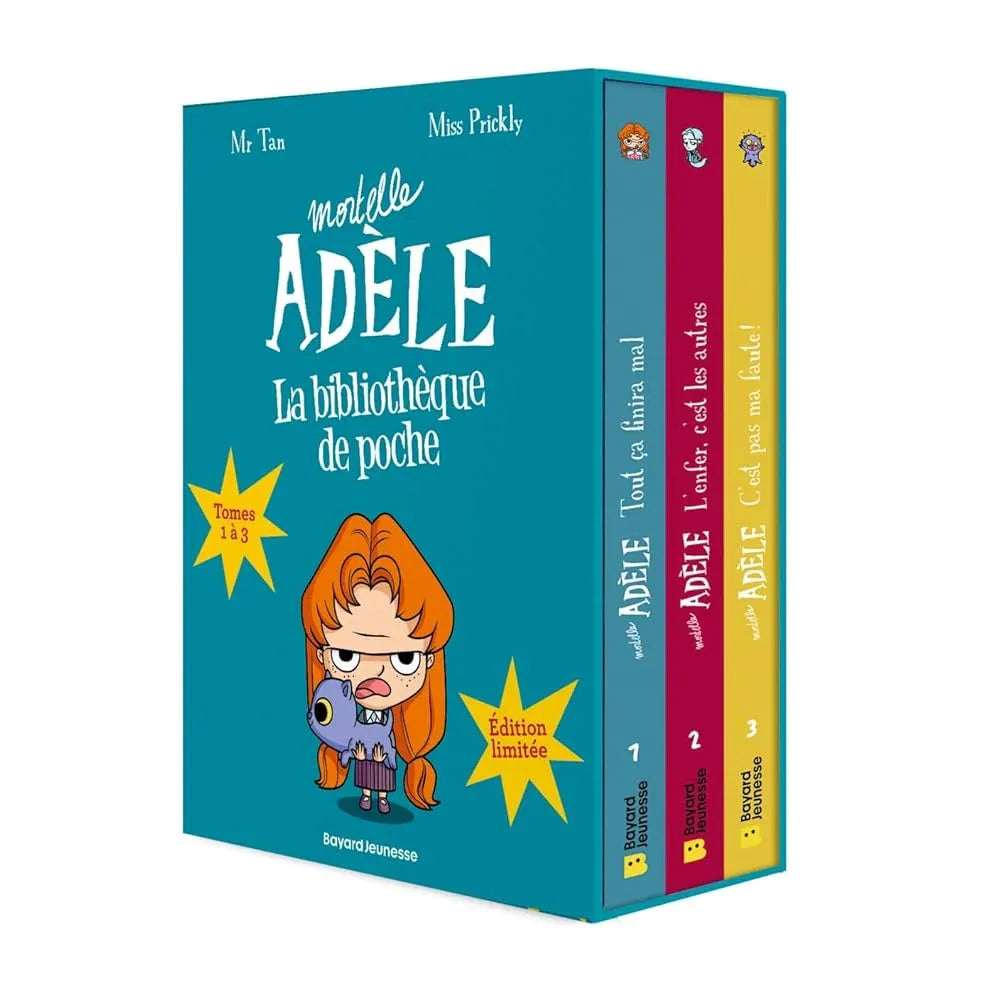 Ma bibliothèque Mortelle Adèle - Coffret des tomes 1 à 3 - Petit, mais mortel ! - © 2026 Le Grimoire Ancien