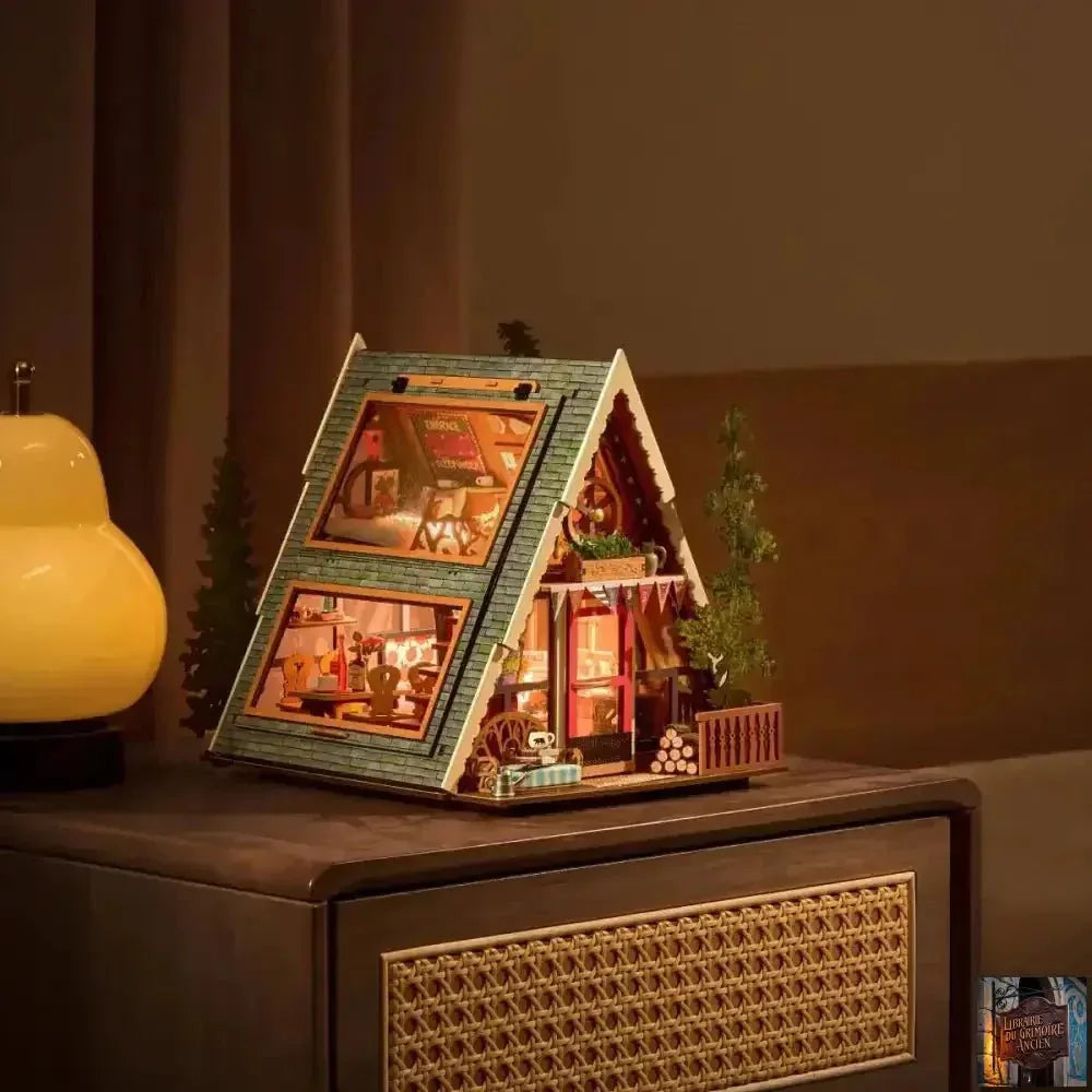 Maison miniature 3D - Puzzle en bois décor de bureau - © 2026 Le Grimoire Ancien