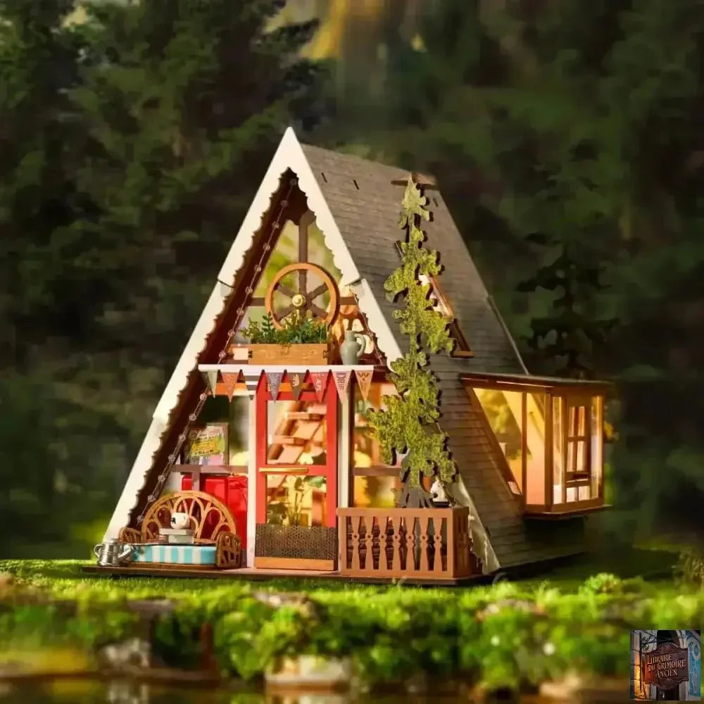 Maison miniature 3D - Puzzle en bois décor de bureau - © 2026 Le Grimoire Ancien