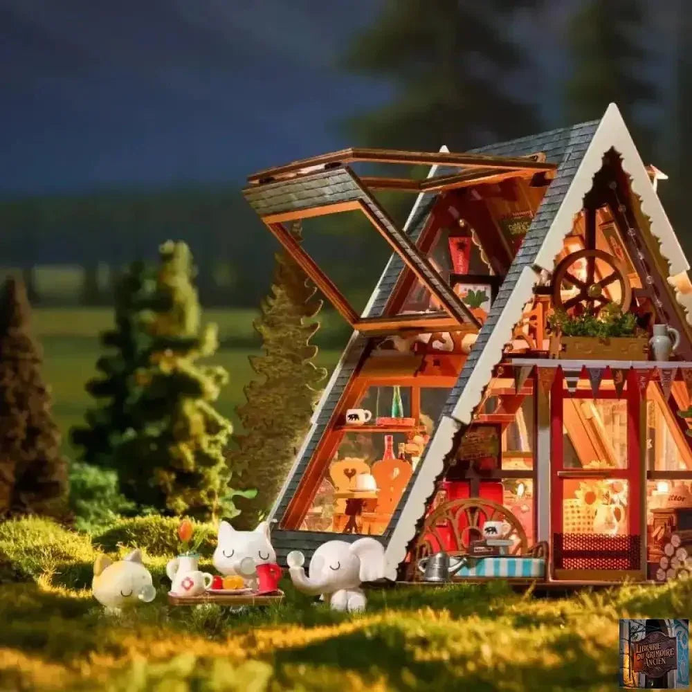 Maison miniature 3D - Puzzle en bois décor de bureau - © 2026 Le Grimoire Ancien