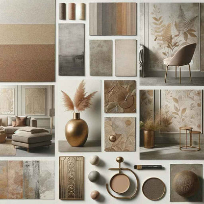 Papier peint intissé effet béton | Newroom — Beige Marron & Noir Cuivre - © 2026 Le Grimoire Ancien