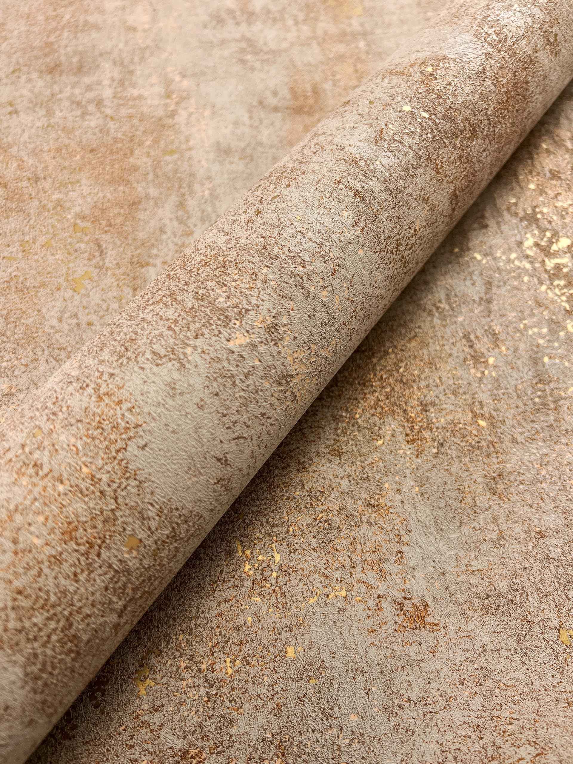 Papier peint intissé effet béton | Newroom — Beige Marron & Noir Cuivre - © 2026 Le Grimoire Ancien