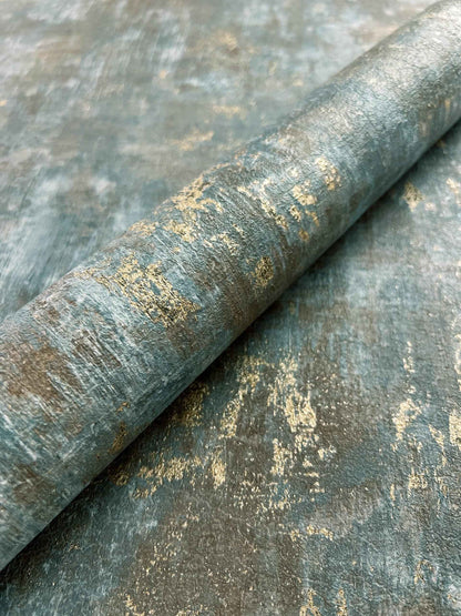 Papier peint intissé effet enduit béton métallique | Newroom Tyana — Noir, Bleu, Gris & Beige - © 2026 Le Grimoire Ancien