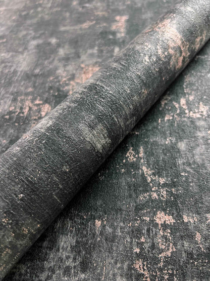Papier peint intissé effet enduit béton métallique | Newroom Tyana — Noir, Bleu, Gris & Beige - © 2026 Le Grimoire Ancien