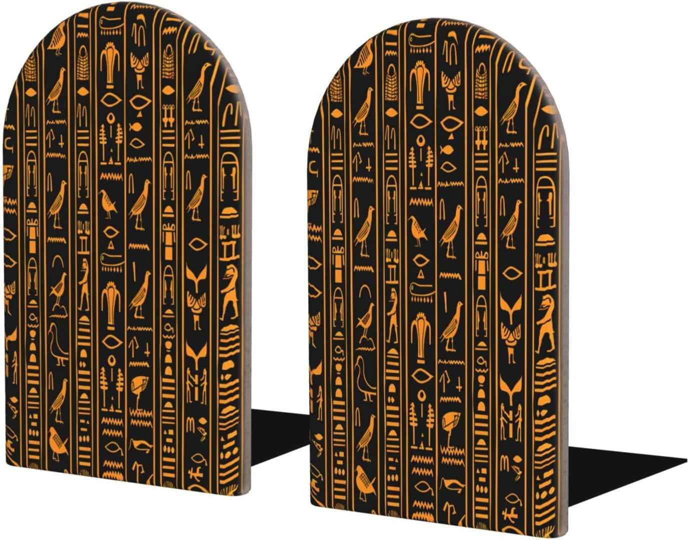 Serre - livres décoratifs hiéroglyphes — Égypte ancienne | Bois & métal | Lot de 2 - © 2026 Le Grimoire Ancien