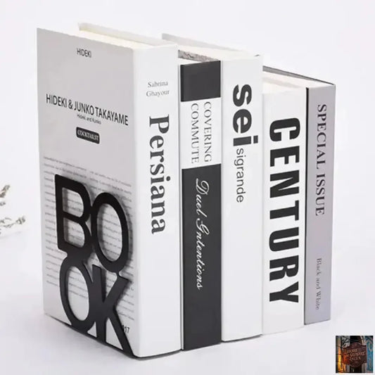 Serre-livres en fer, 1 pièce, support de livre - 2 couleurs - © 2026 Le Grimoire Ancien