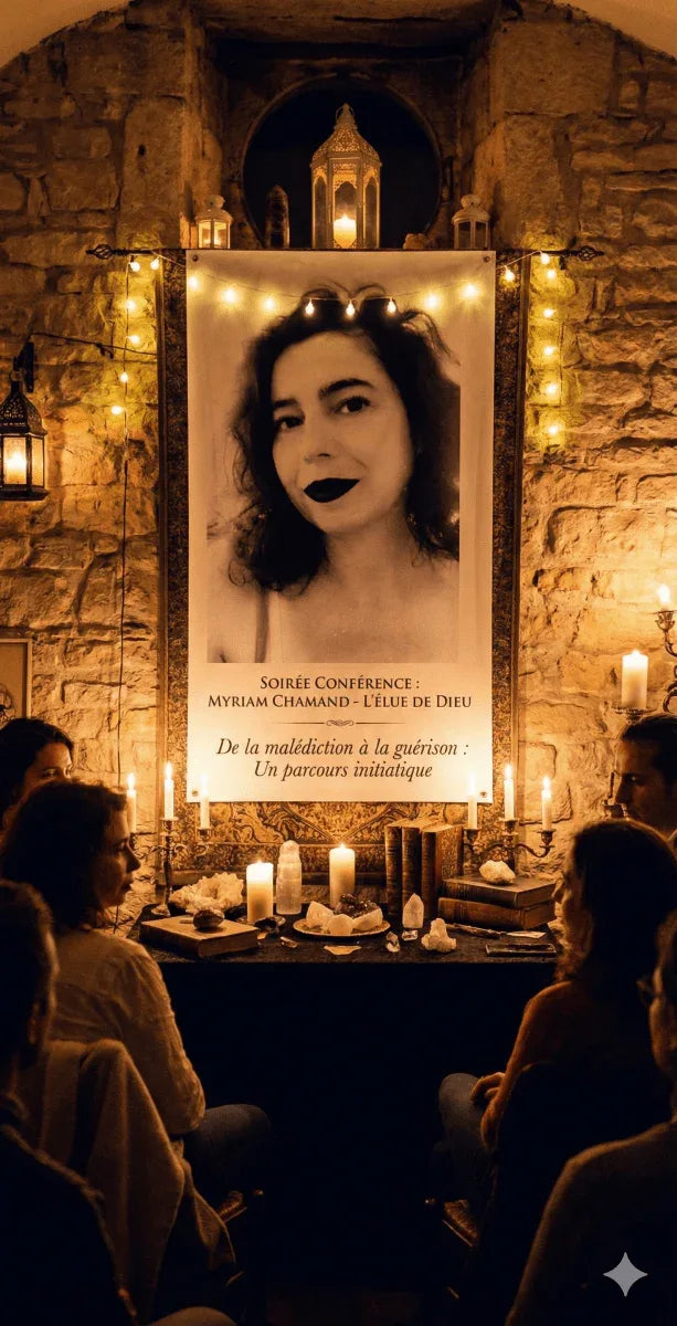 🕯️ Soirée conférence & témoignage : "L'Élue de Dieu" - © 2026 Le Grimoire Ancien