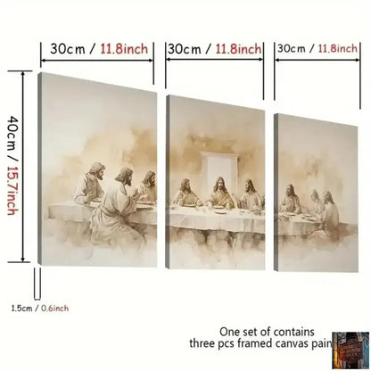 Tableau "La Cène" de Léonard de Vinci 1496 (revisité) - 3 pièces - © 2026 Le Grimoire Ancien