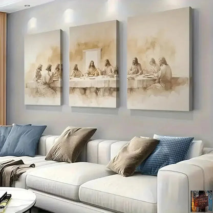 Tableau "La Cène" de Léonard de Vinci 1496 (revisité) - 3 pièces - © 2026 Le Grimoire Ancien