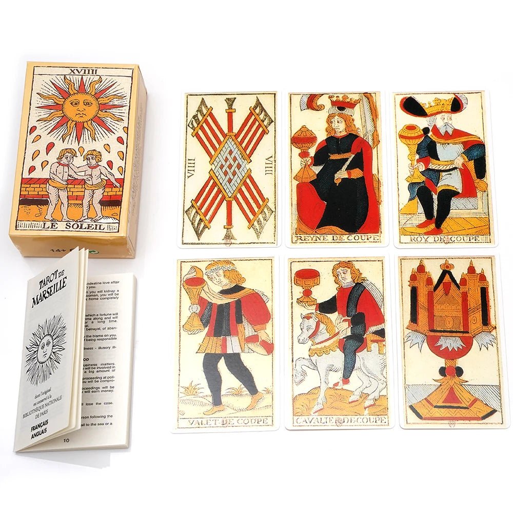 Tarot de Marseille Français - Cartes de 78 lames - Livret français - Le Grimoire Ancien