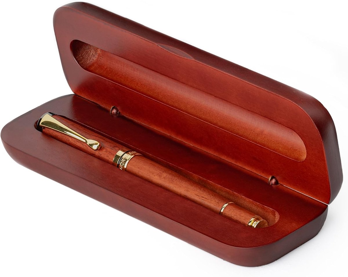 Wordsworth and Black Rollerball Pen - Stylo de luxe époustouflant en bambou bois brun - © 2026 Le Grimoire Ancien