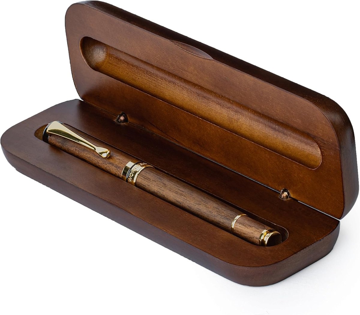 Wordsworth and Black Rollerball Pen - Stylo de luxe époustouflant en bambou bois brun - © 2026 Le Grimoire Ancien
