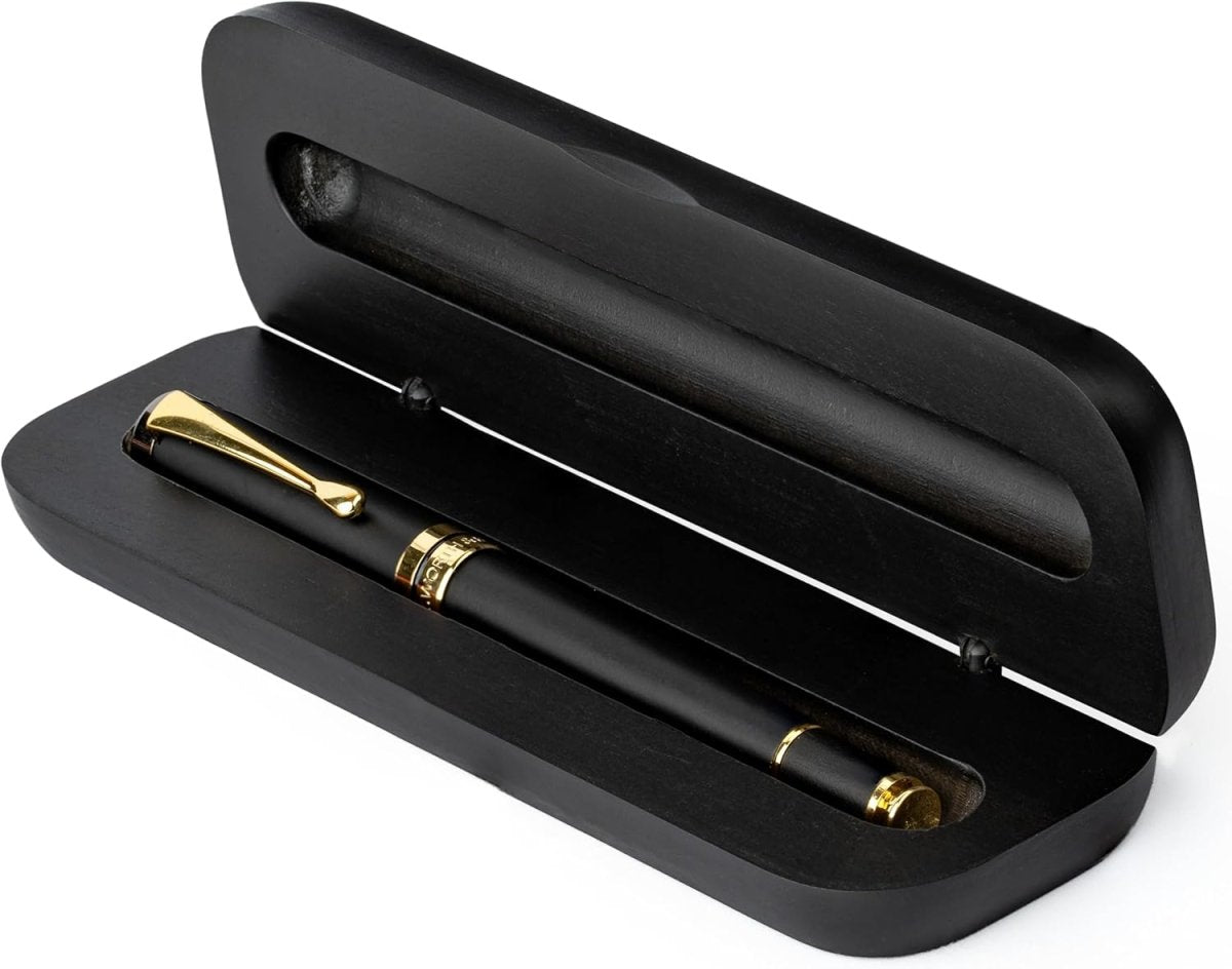 Wordsworth and Black Rollerball Pen - Stylo de luxe époustouflant en bambou bois brun - © 2026 Le Grimoire Ancien